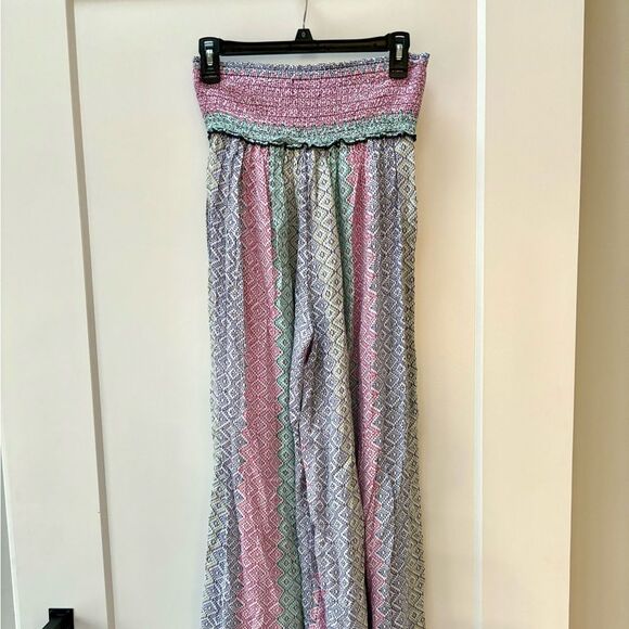 NWT Anthropologie colorful pastel wide leg flowy palazzo pant women’s size S - Picture 1 of 6